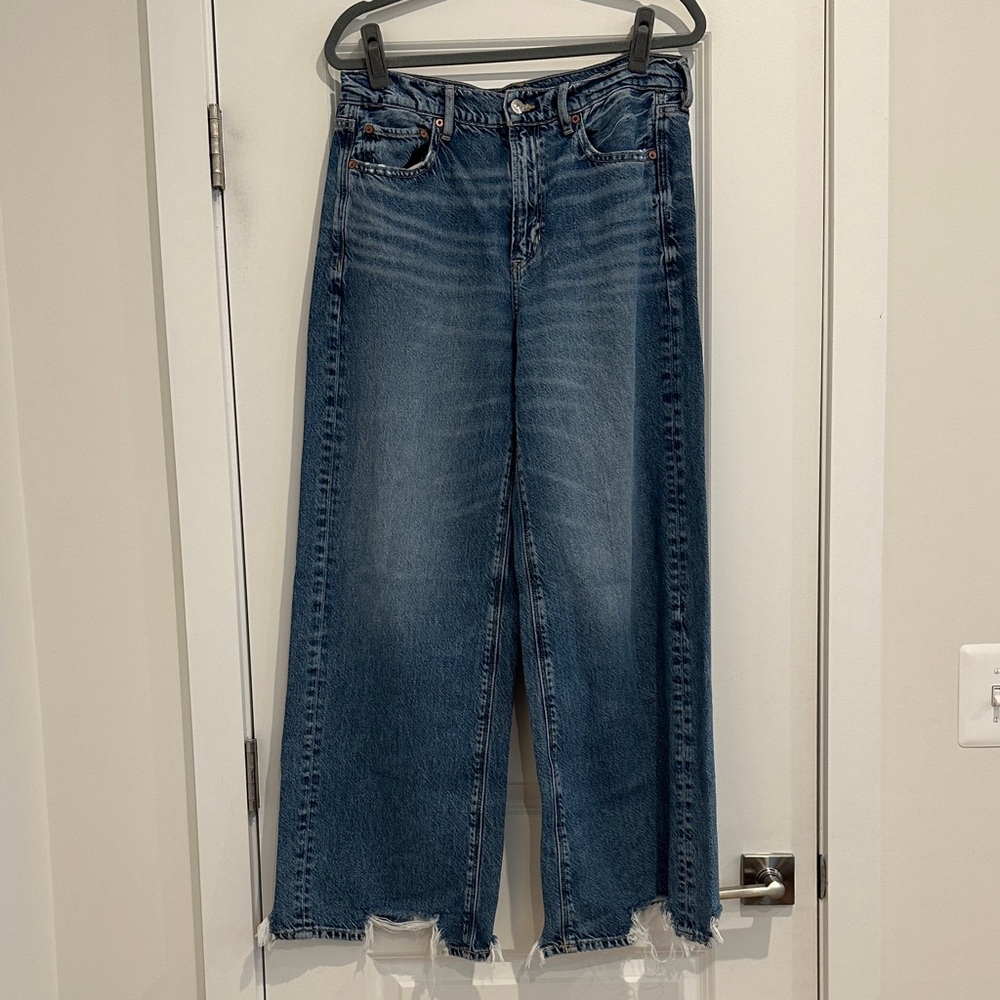 American Eagle Outfitters Blue Wide Leg Jeans
